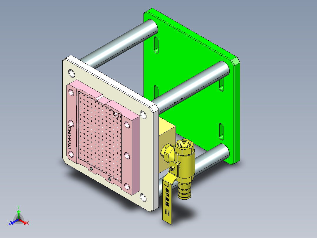 UY8-A-笔记本CNC工装夹具三维模型CNC2-0902正等轴测图