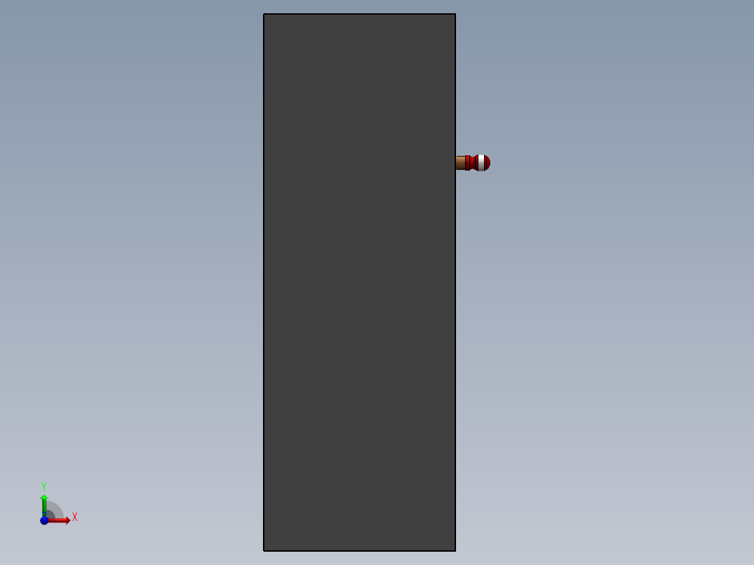 Modelado车床机构简易模型3D图纸 Solidworks设计前视图