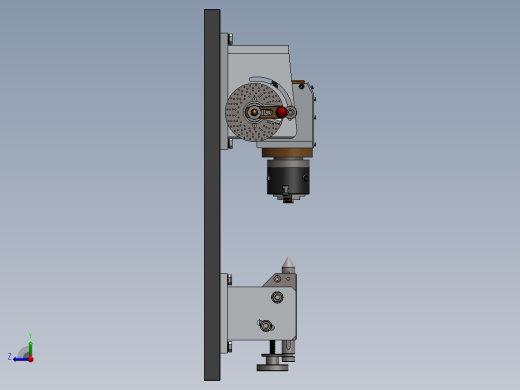 Modelado车床机构简易模型3D图纸 Solidworks设计右视缩略图