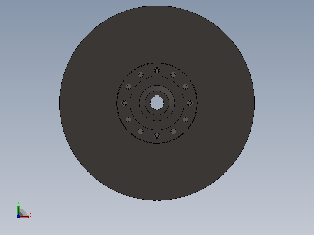 鼓风机叶轮前视图
