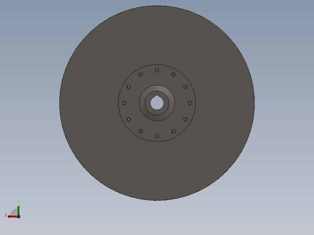 鼓风机叶轮后视图