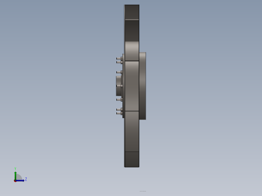 鼓风机叶轮左视缩略图