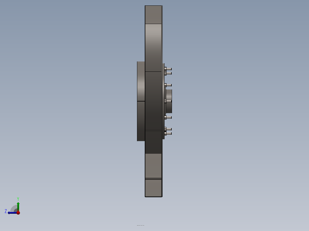 鼓风机叶轮右视图