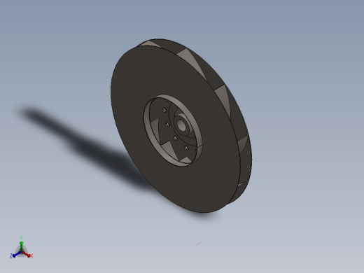 鼓风机叶轮正等轴测缩略图