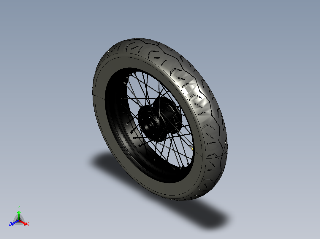 轮胎、车轮、轮毂(155)正等轴测图