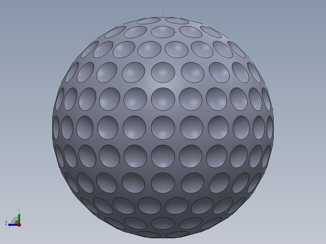 高尔夫球、高尔夫球小车、高尔夫球装备Golf Ball - Callaway style round dimpled SW.zip右视图