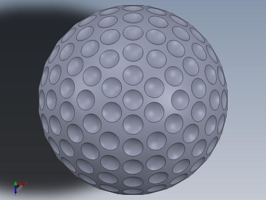 高尔夫球、高尔夫球小车、高尔夫球装备Golf Ball - Callaway style round dimpled SW.zip俯视缩略图