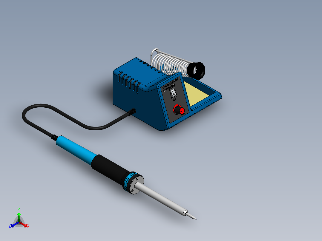 烙铁机正等轴测图