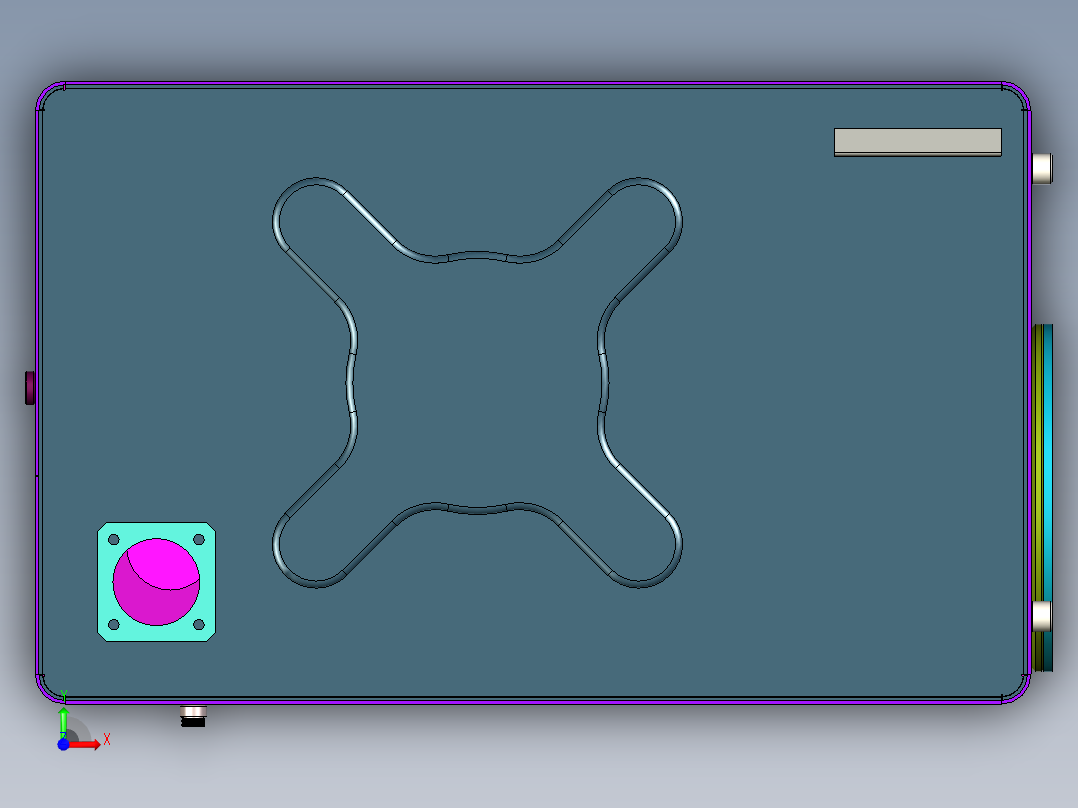 液压油箱前视图