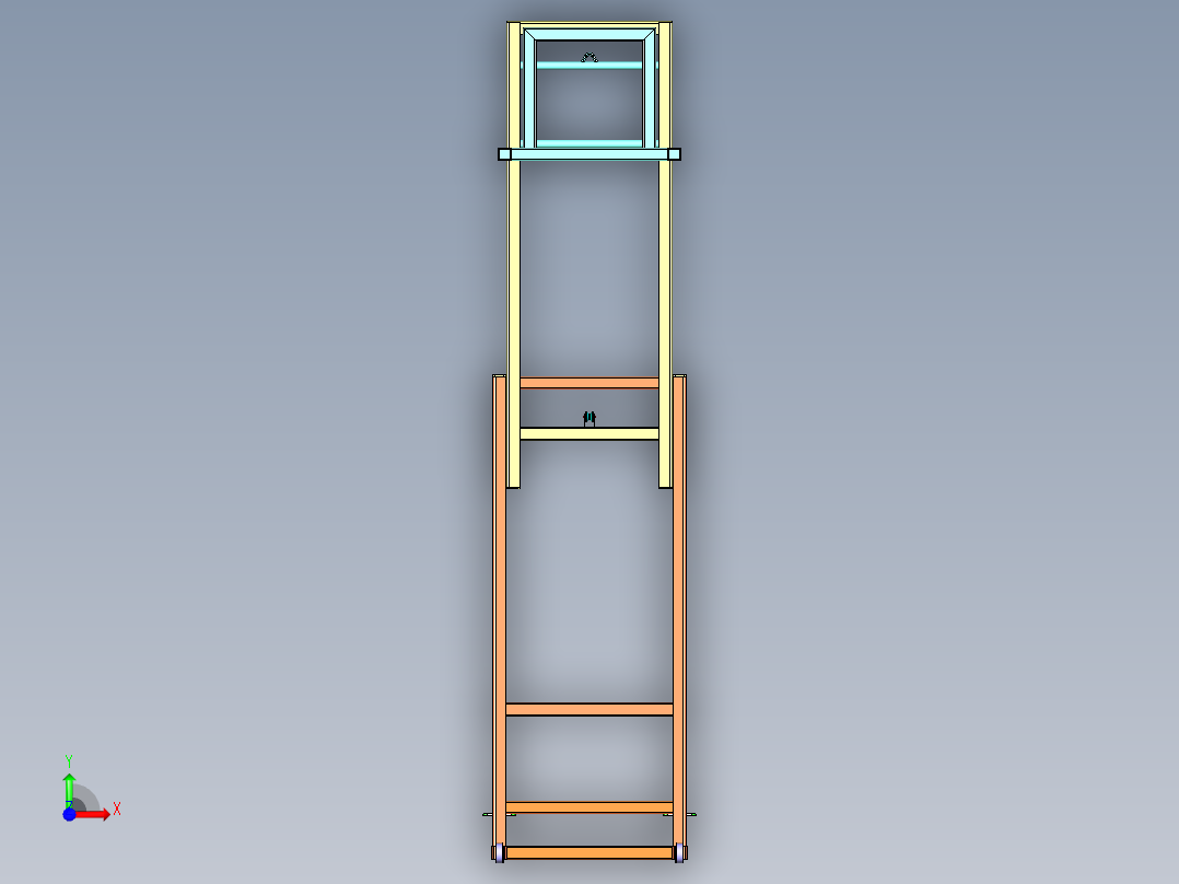 B2004272-叉车举升机前视图