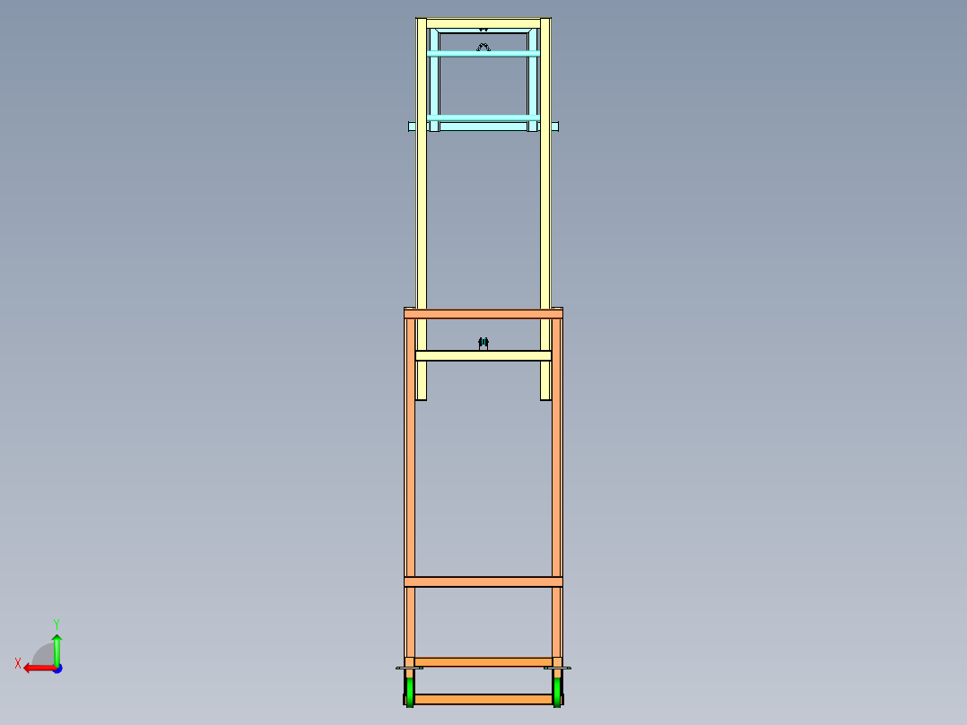 B2004272-叉车举升机后视图