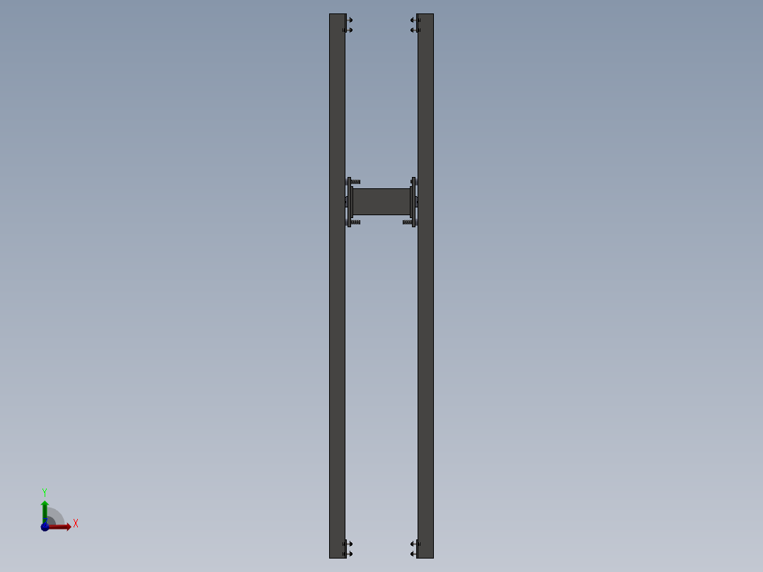 通过校正垂直和水平方向的运动来控制纵向和横向倾斜的程度。前视图