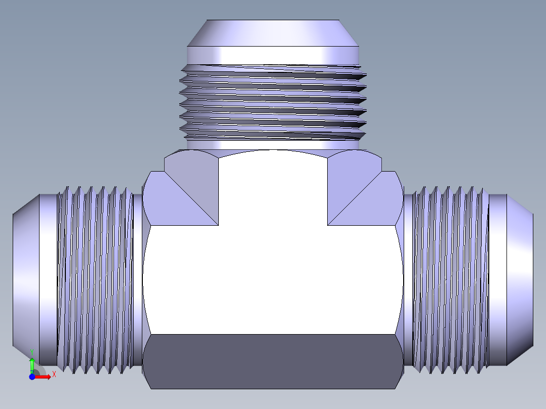 B3004336-T形铜管接头前视图