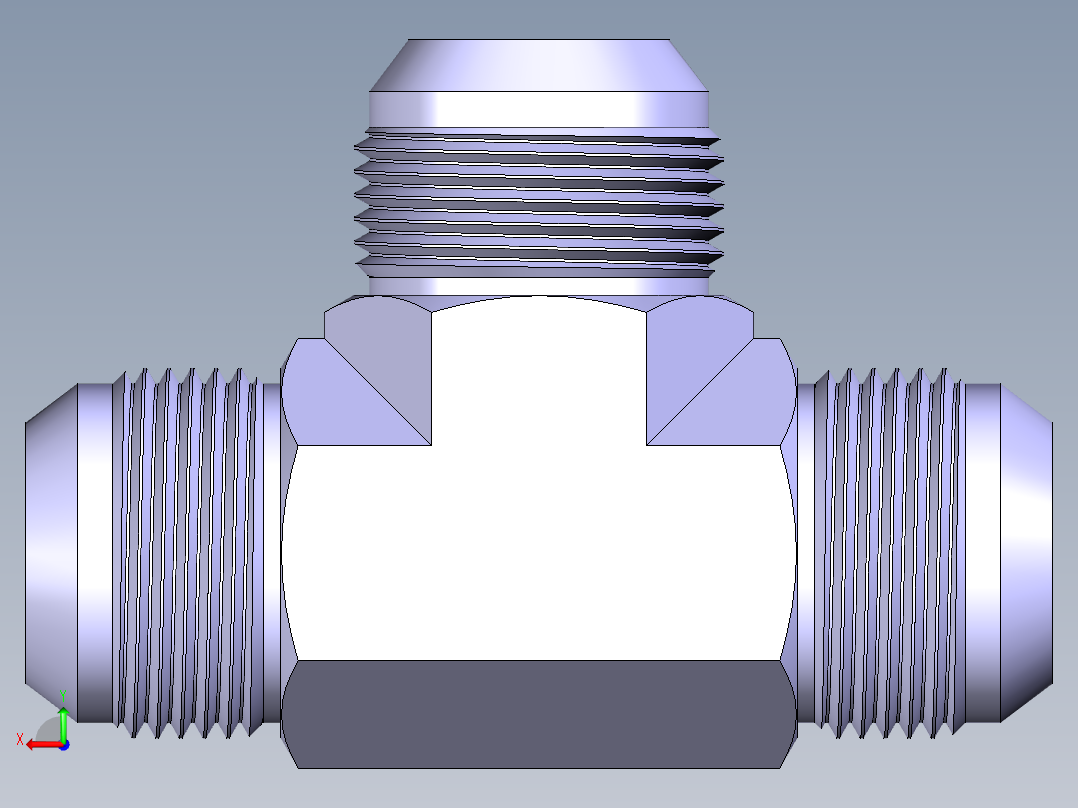 B3004336-T形铜管接头后视图