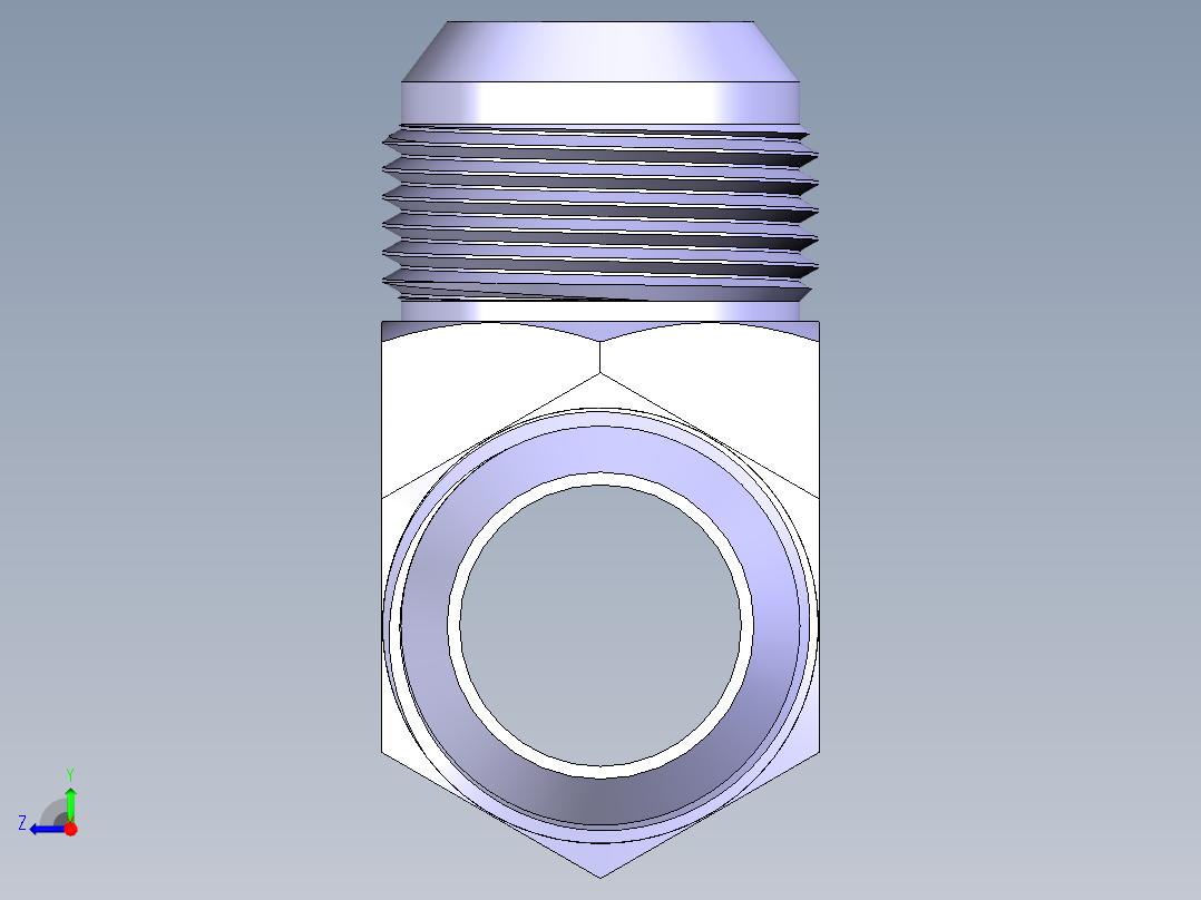 B3004336-T形铜管接头右视图