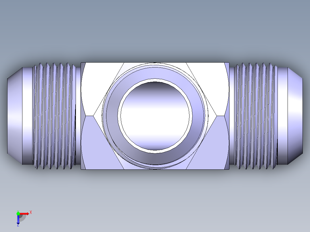 B3004336-T形铜管接头俯视图