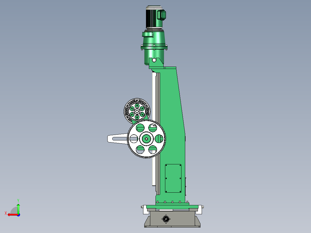 绕线送料设备模型3D图纸 INVENTOR设计后视图