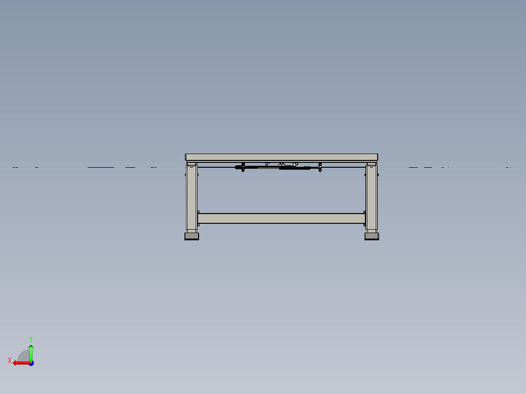 桌子高度调节table-height-adjustment-mechanism--stp stl后视图