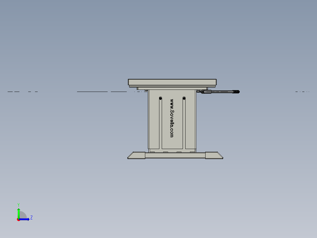 桌子高度调节table-height-adjustment-mechanism--stp stl左视图