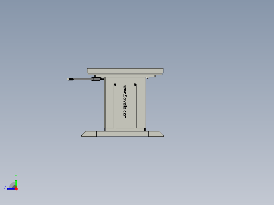 桌子高度调节table-height-adjustment-mechanism--stp stl右视图