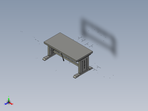 桌子高度调节table-height-adjustment-mechanism--stp stl正等轴测缩略图