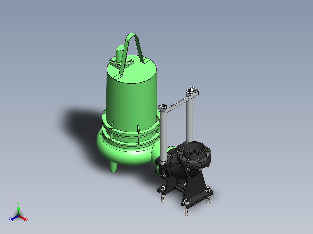 潜水泵 6DE-LDS  sw16正等轴测图