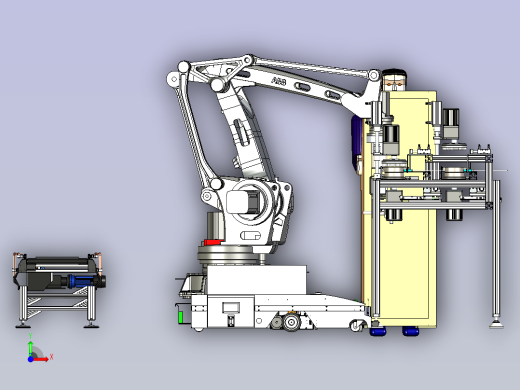 类轴承圆环的自动清理毛刺作业模拟前视缩略图