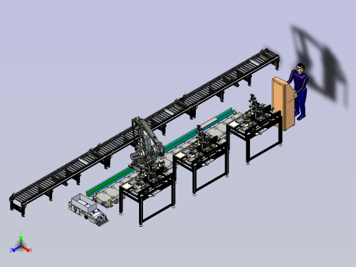 类轴承圆环的自动清理毛刺作业模拟正等轴测缩略图