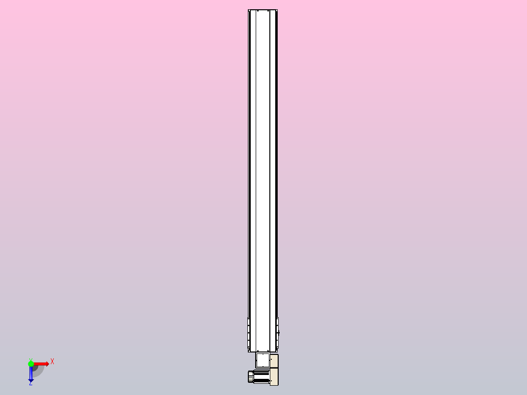 皮带直线轴半封闭可选导轨TPA-HNB-220D-176-L2150-MR-Y-P1K-N3俯视图