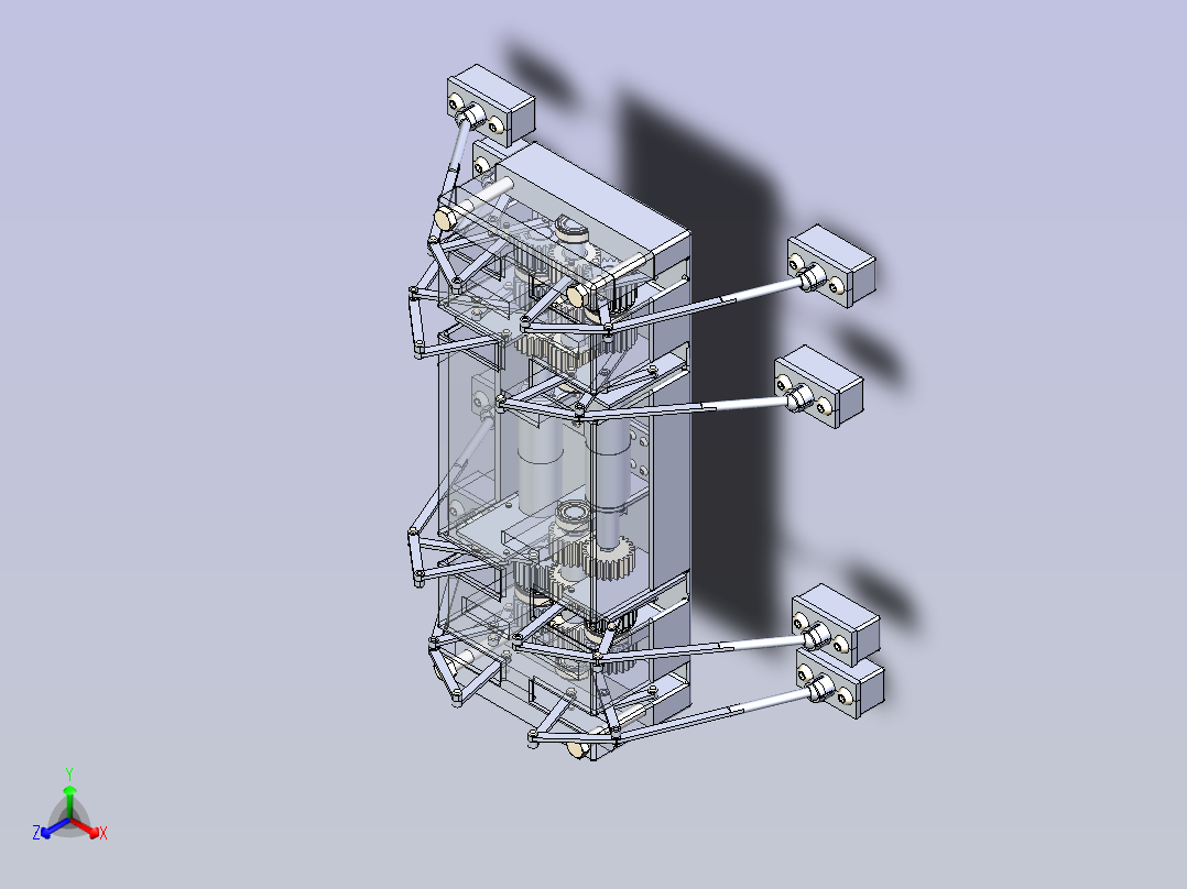 蜘蛛机器人3D正等轴测图