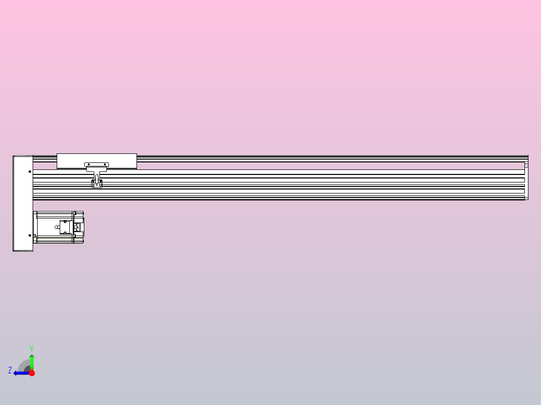 日规模组半封闭丝杆TPA-HNR-202D-2510C-L900-MP-C-P75-N3右视图