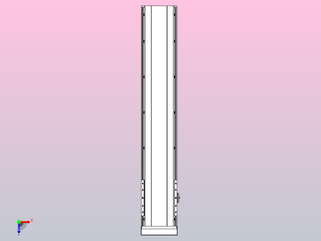 日规模组半封闭丝杆TPA-HNR-202D-2510C-L900-MP-C-P75-N3俯视图