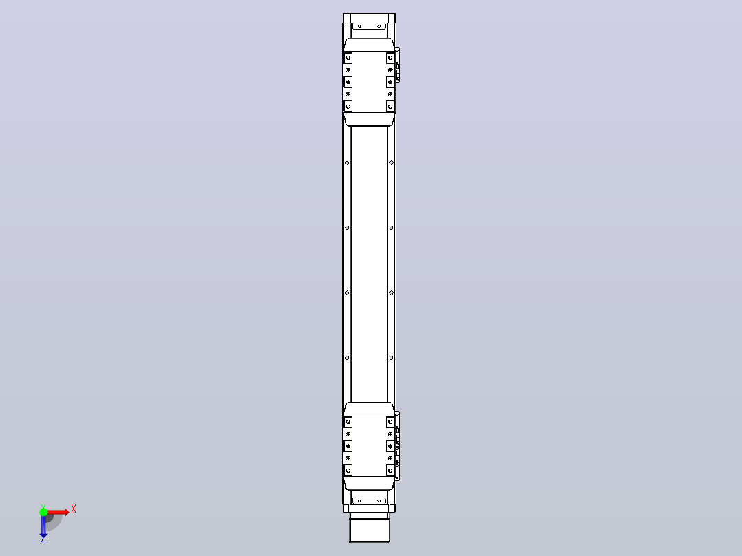滚珠丝杠线性轴TPA-GCRS-80-1610C-L175-MP-M20-N3俯视图