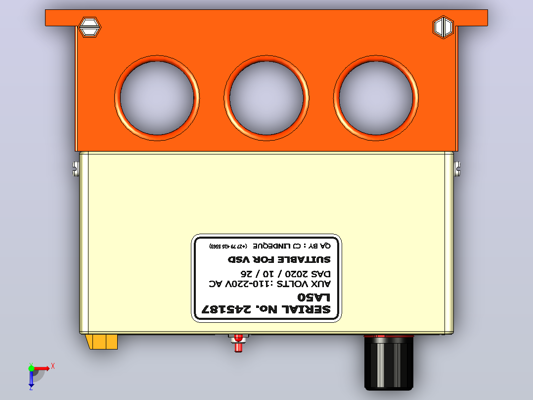 新ELEC LA50序列号245187(电机保护继电器)俯视图