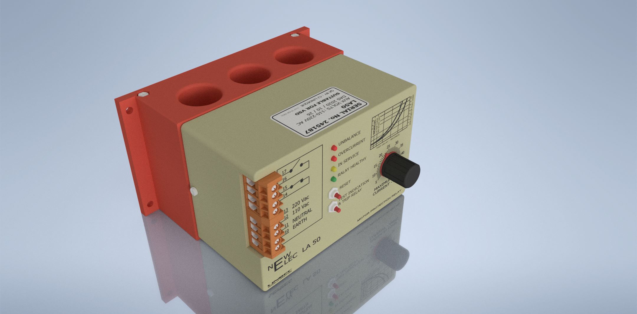新ELEC LA50序列号245187(电机保护继电器)