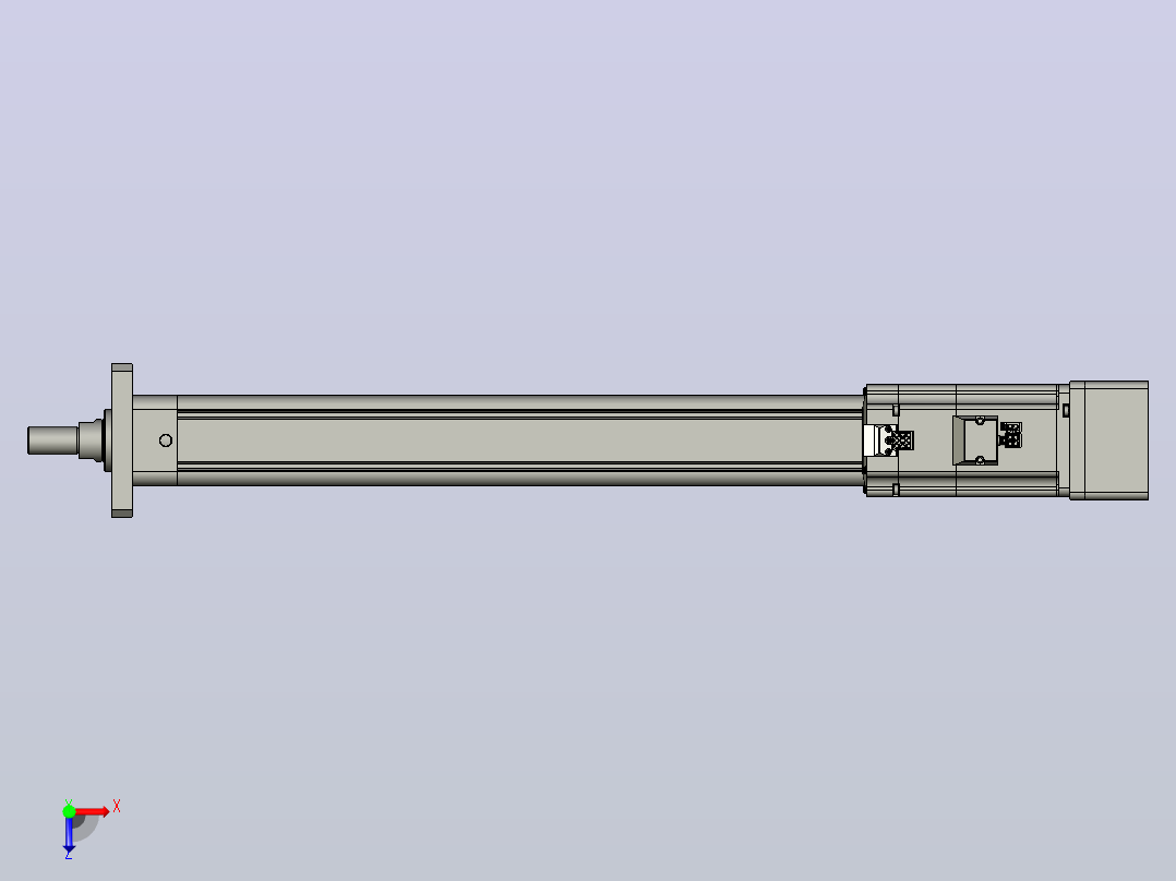 轻载电动缸TPA-ESR50-1610C-L500-MR-FA-W-P75-C3俯视图