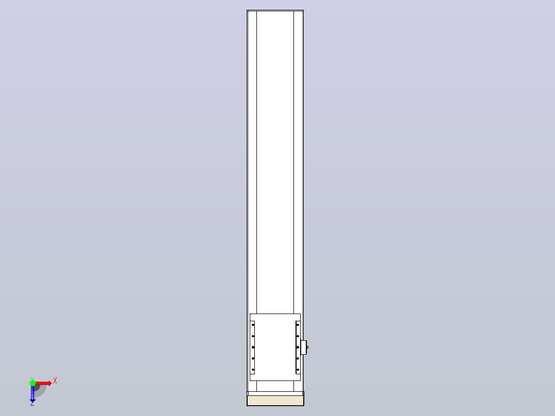 滚珠丝杠直线轴带导轨全封闭TPA-HCR-202D-2510C-L1050-MP-Y-P75-N3俯视图