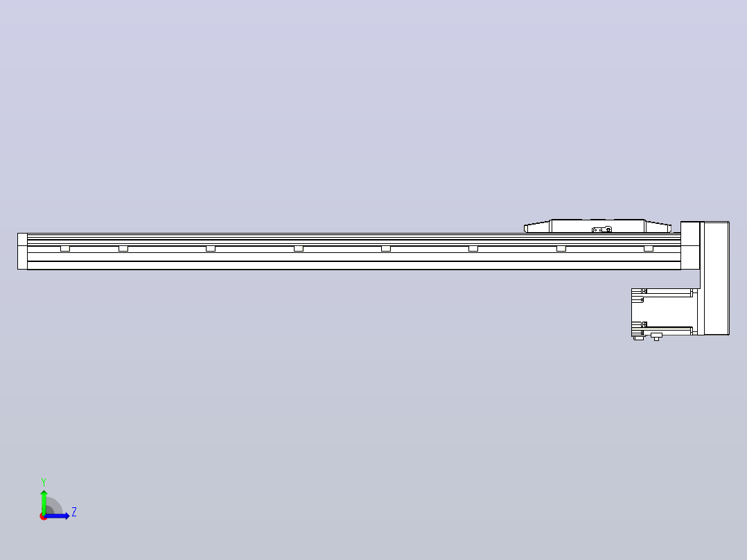 滚珠丝杠直线轴内置导轨TPA-GCR-170-2510C-L850-MP-M75-N3左视图