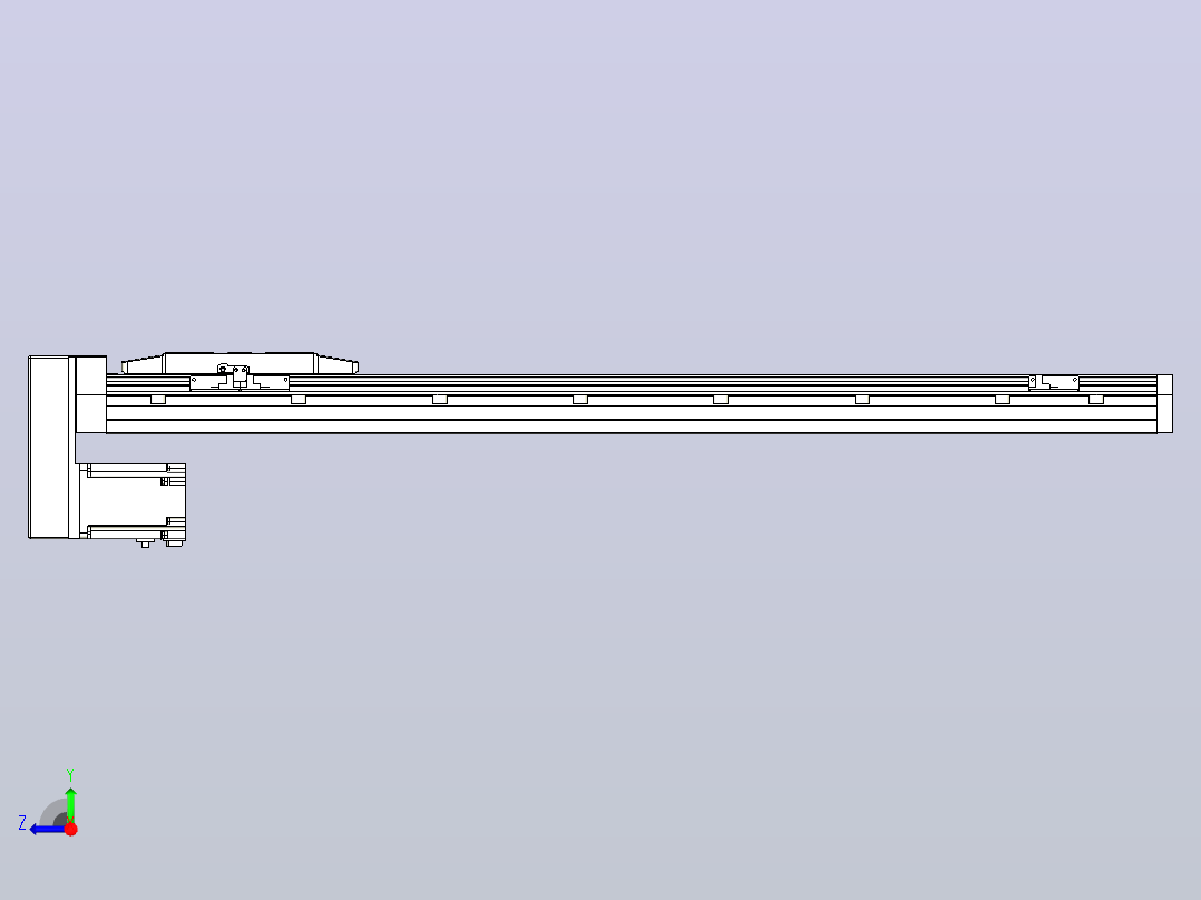 滚珠丝杠直线轴内置导轨TPA-GCR-170-2510C-L850-MP-M75-N3右视图
