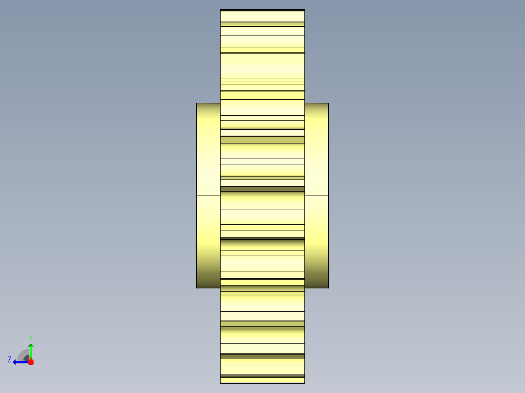 JI 881-23T-R40-C1 881系列机加工被动轮右视图