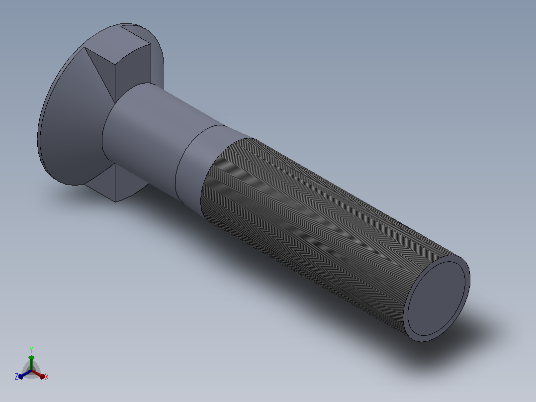 多套GBT10-GBT800沉头螺栓3D模型Solidworks设计主视图