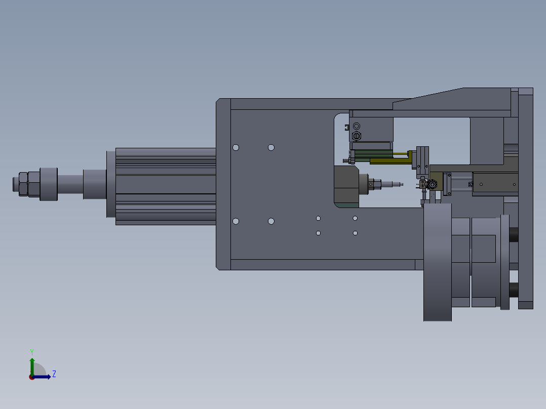 阀体挡圈自动装配工装sw18左视图