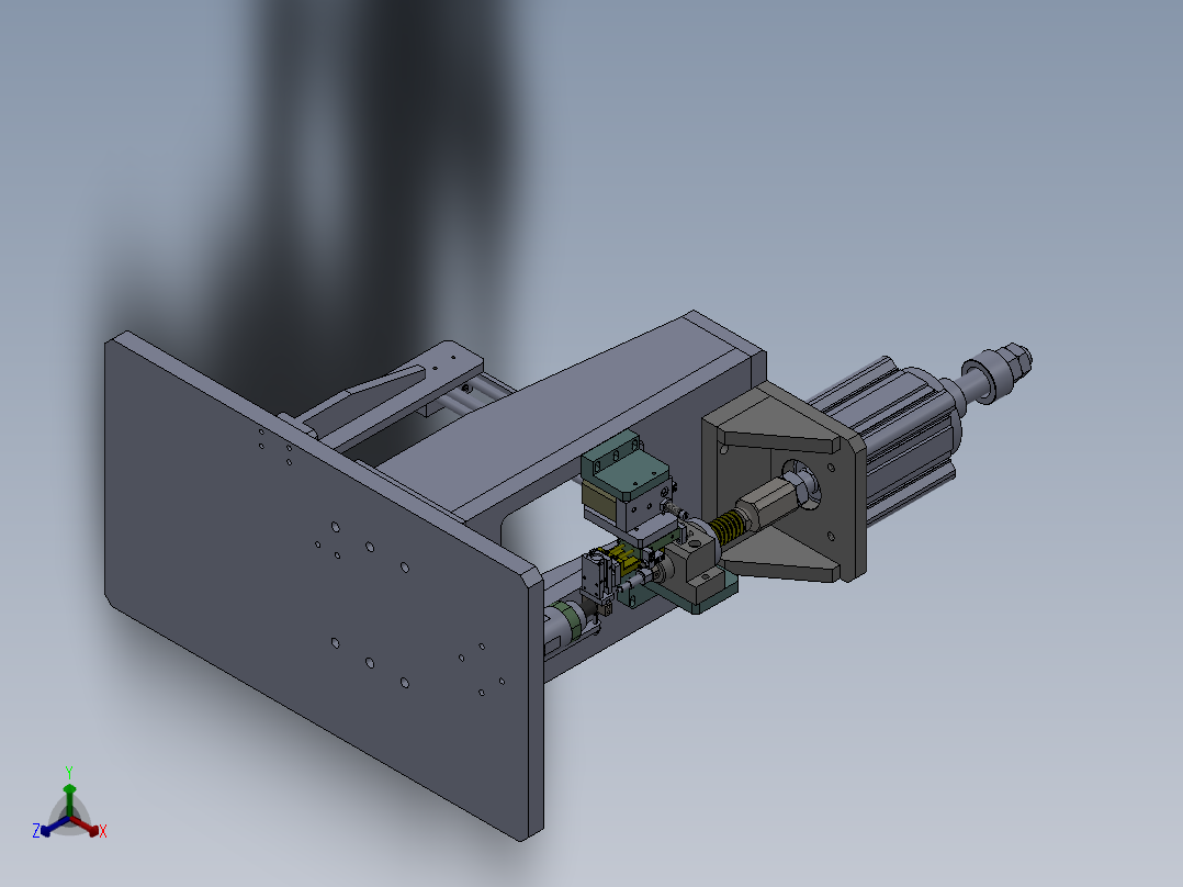 阀体挡圈自动装配工装sw18正等轴测图