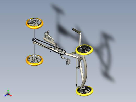 小孩儿童卡丁车底盘模型