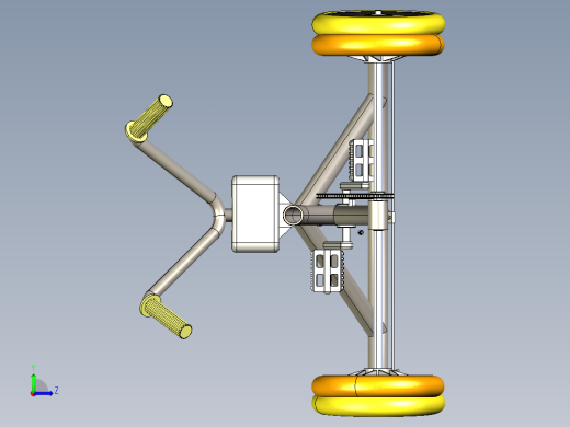 小孩儿童卡丁车底盘模型左视缩略图
