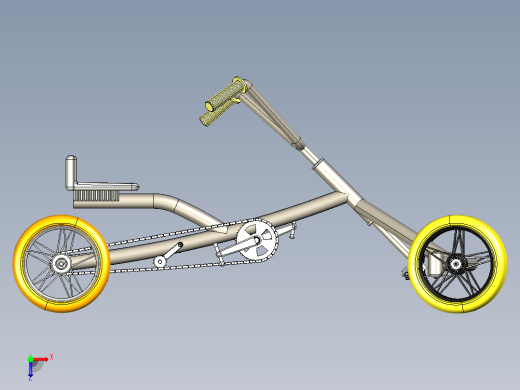 小孩儿童卡丁车底盘模型俯视缩略图