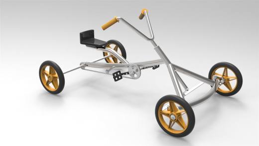 小孩儿童卡丁车底盘模型缩略图