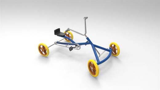 小孩儿童卡丁车底盘模型缩略图