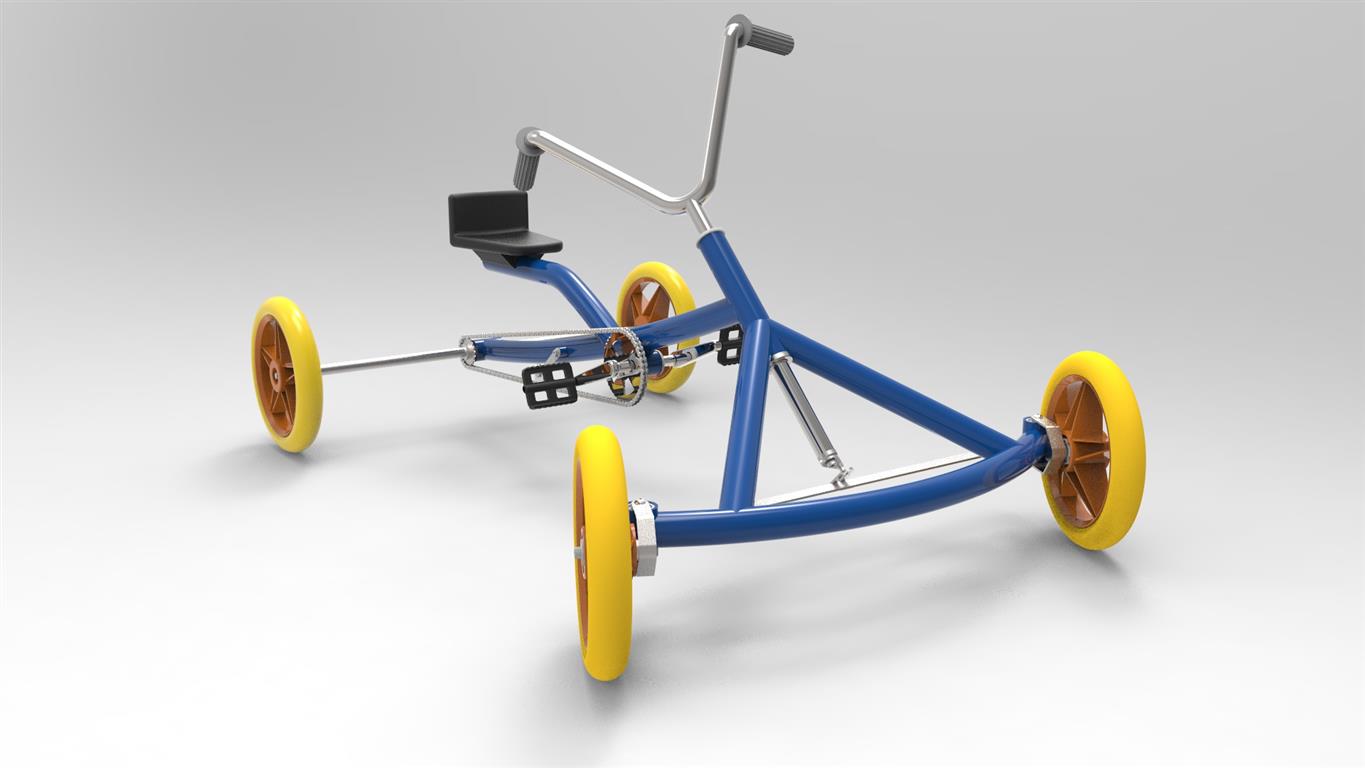 小孩儿童卡丁车底盘模型