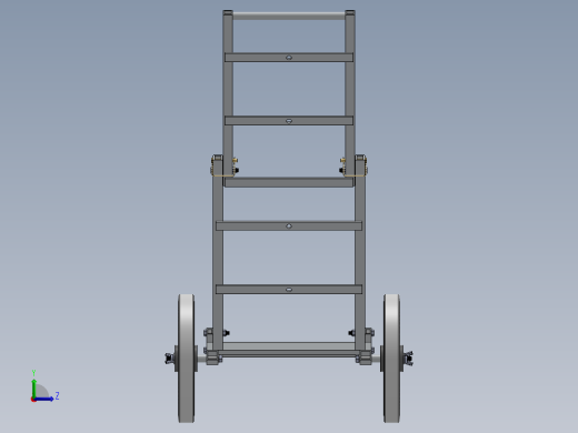 solidworks 人工装卸车设计左视缩略图